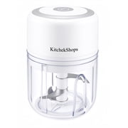 KitchekShopS Electric Garlic Chopper 1-Cup, Mini Food Chopper for Garlic, Ginger, Nuts & Herbs, USB Rechargeable, Pulse Control   Small Kitchen Appliance