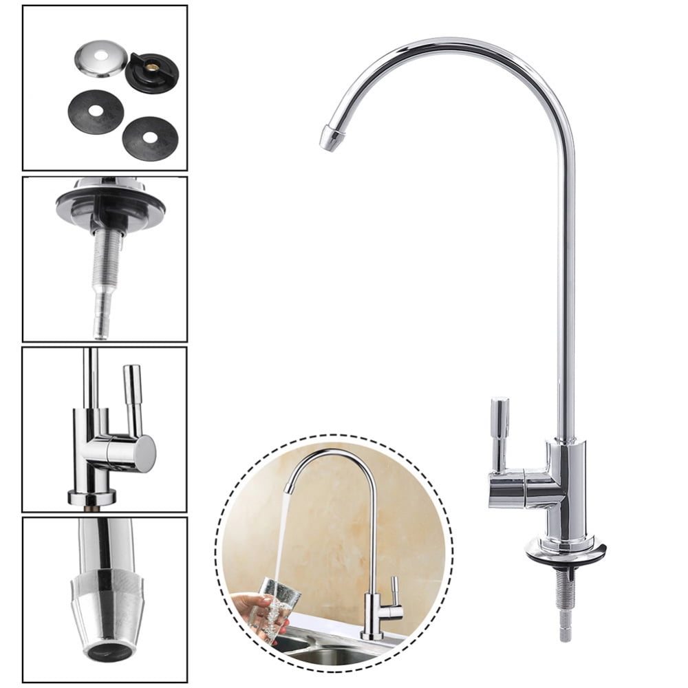 ESOW Kitchen Water Filter Faucet, 100% Lead-Free Drinking Water Faucet Fits  most RO Units or Water Filtration System, Stainless Steel Body Brushed  Nickel, 1/4-Inch Tube, Non-Air Gap : : Home & Kitchen