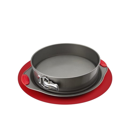 Kitchen 10 Inch Nonstick Springform Pan, Spring Form and Cheesecake Baking Mold, Leakproof Cake Pan with Silicone Handles
