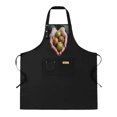 thumbnail image 1 of Kitchen 2 Pack Bib Apron Set - Adjustable Chef Aprons with Front Pocket Featuring Hands Holding Colorful Green and Yellow Fruits - Perfect for Cooking Baking for Men and Women, 1 of 5