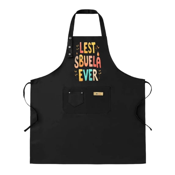 Kitchen 2 Pack Bib Apron Set - Adjustable with 2 Pockets Fun " Lest Sbuela Ever " Colorful Design Perfect for Cooking & Baking for Men & Women