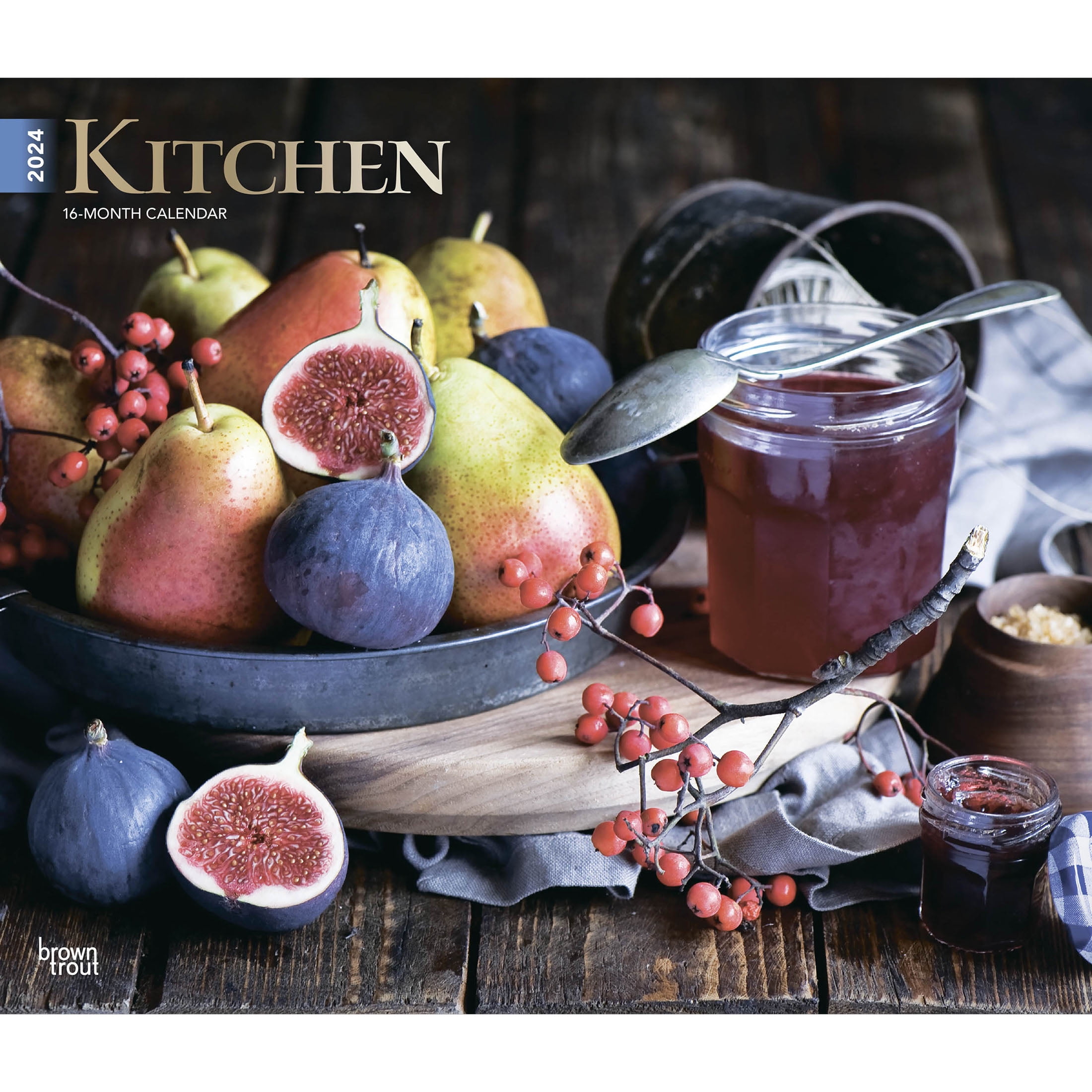 Kitchen 2024 14x24" (Hanging) Deluxe Wall Calendar BrownTrout