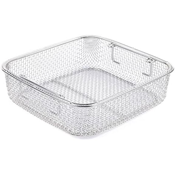 Kitchen 304 Stainless Steel Basket, 10x9 Inch Instrument Tray, Perforated Mesh Basket for Shelves, Cabinets, Pantry, Countertop$$Home Decor, Kitchen, & Other