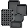thumbnail image 1 of Kitchen 5-piece Nonstick Bakeware Set - Round/square Cake Pans  Muffin Pan Loaf Roast & Baking Sheets, 1 of 8