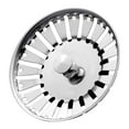 thumbnail image 1 of Kitchen 84mm Sink Strainer Replacement Plug Stainless Steel Drain Waste Stopper, 1 of 7