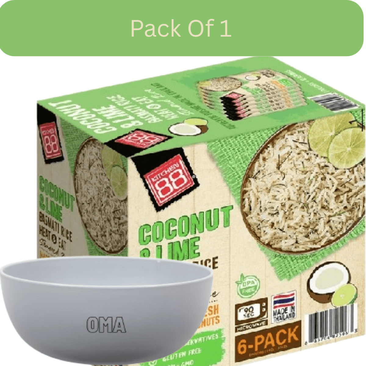 Lime Rice Walmart Kitchen 88 Coconut Lime Rice, Ready-to-Eat Jasmine Rice, 8.8 oz., 6 pk ...