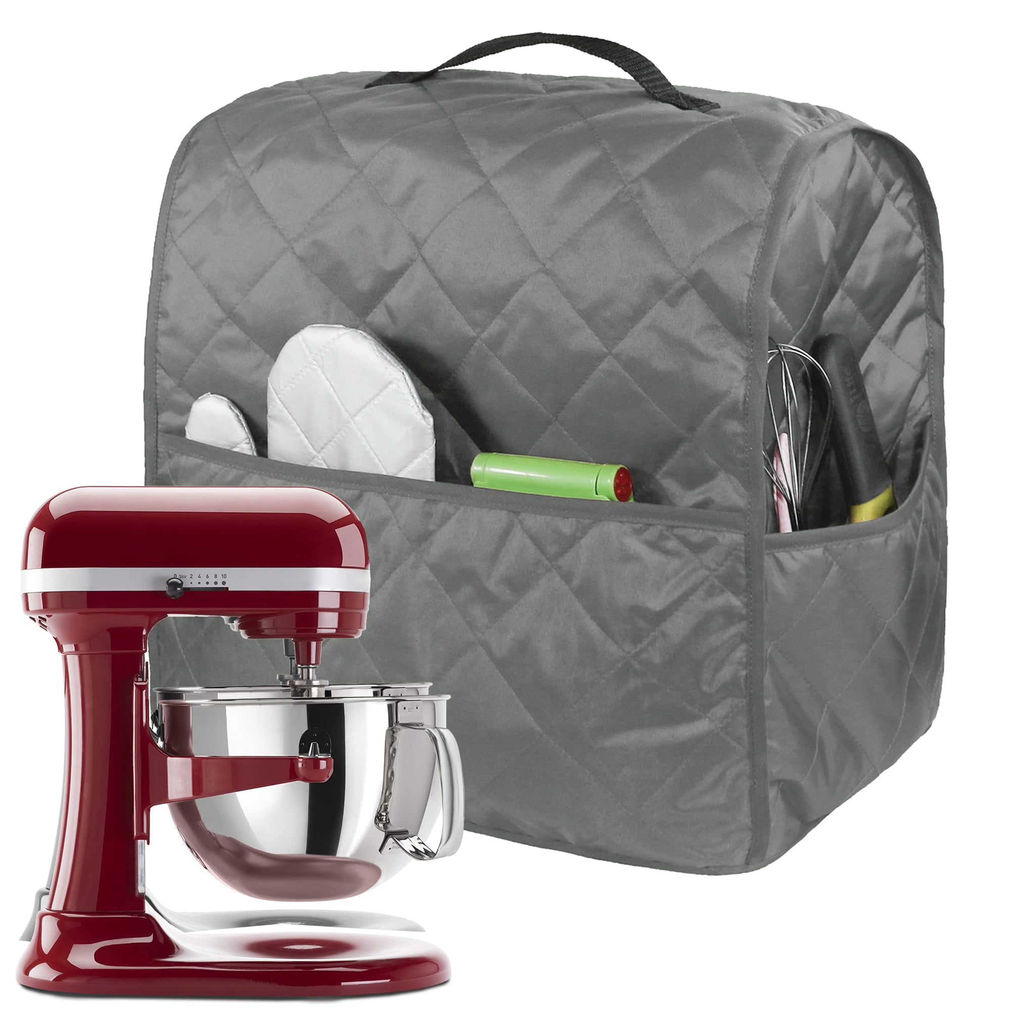OUOLife Stand Mixer Cover Dust Proof Bag Compatible with KitchenAid  Electric Mixer (Red, Fit for Tilt Head 4.5-5 Quart)