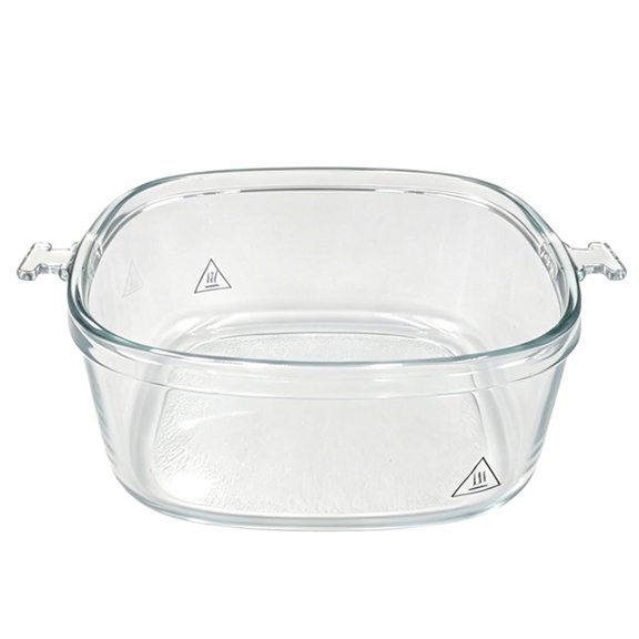 Kitchen Air Spare Bowl for ClearView 4, Clear Glass Replacement Insert with Rounded Square Structure and Side Tabs