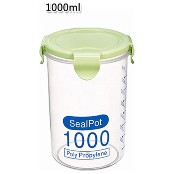 Kitchen Airtight Food Storage Containers With Lids Organization Canisters Kitchen Bpa Free Plastic Pantry Containers Storage Set for Pasta,Cereal,Dry Food,Flour and Sugar(Green L,3.74x3.74x5.73")