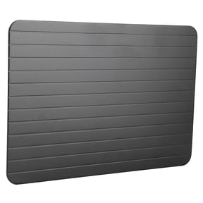 Kitchen Aluminum Meat Fast Defrosting Tray, 11.6 x 8.2 inches Thawing Plate for Frozen Food, Black