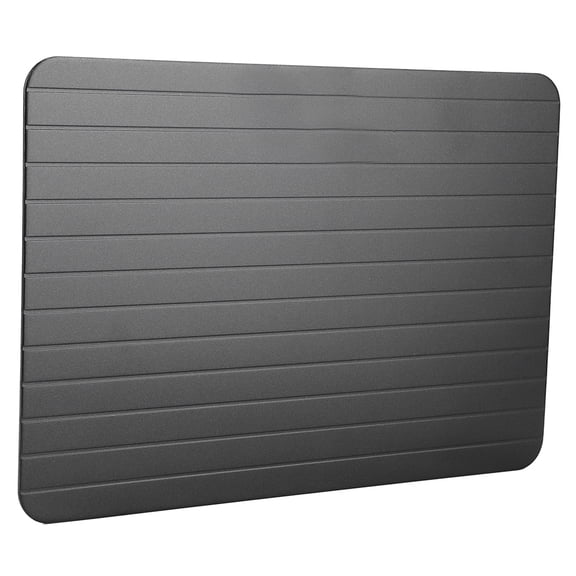 Kitchen Aluminum Meat Fast Defrosting Tray, 11.6 x 8.2 inches Thawing Plate for Frozen Food, Black