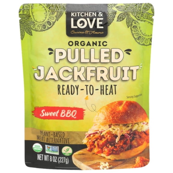 Kitchen And Love Sweet Bbq Pulled Jackfruit Meal 8 Oz - Pack Of 6