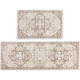thumbnail image 1 of Kitchen Anti Fatigue Mat Set of 2 Waterproof Boho Comfort Standing Mat Non Skid Cushioned Rugs Mats with Runner Kitchen Floor Carpet for Kitchen Sink Office Laundry, 1 of 6
