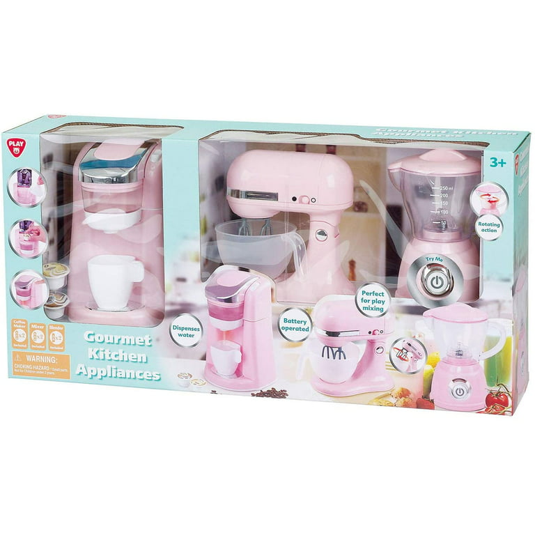 Kitchen Appliances GOURMET Child Size (Pink & Off White) w BATTERY