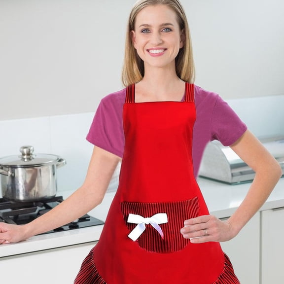 Kitchen Apron | Bow Style | Multicolor Nylon Spandex | Versatile Cooking & Serving Apron | Trendy Fashion Design | Comfortable & Durable | 73x70x5cm | 1 Piece | Chef Host Gift