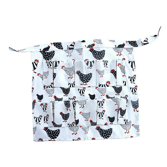 Kitchen Apron,Chicken Eggs Apron With Pockets Apron For Fresh Eggs Collecting Gathering Apron Rooster Chicken Themed Gifts