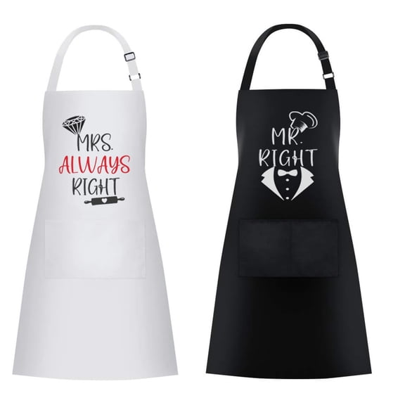 Kitchen Apron,Couple Apron Set Stylish Couple Apron Set Perfect For Anniversary Wedding Birthday Or For Housework For Happy For Couple