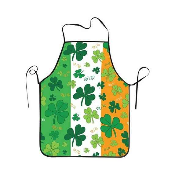 Kitchen Apron Thickened Fabric 28x20 Inch Adjustable Cooking Bib with Spring Floral,Easter Bunny & Shamrock Themes for Holiday Baking