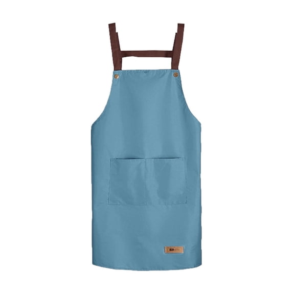 Kitchen Apron Waterproof Oil Proof Pvc Material 85*65cm Washable Dirt Resistant with Phone Pocket for Cooking Baking