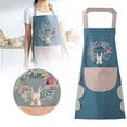 thumbnail image 1 of Kitchen Apron,Women Kitchen Apron With Hand Wipe Pockets For Cooking Baking Wipeable Oil Proof Cartoon Wreath Rabbit Kitchen Nail Shop Apron, 1 of 9