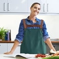 thumbnail image 1 of Kitchen Apron for Adults - Waterproof Oil Resistant, Back Strap, Phone Pocket, Unisex Cooking Baking Cleaning Bib, 1 of 8