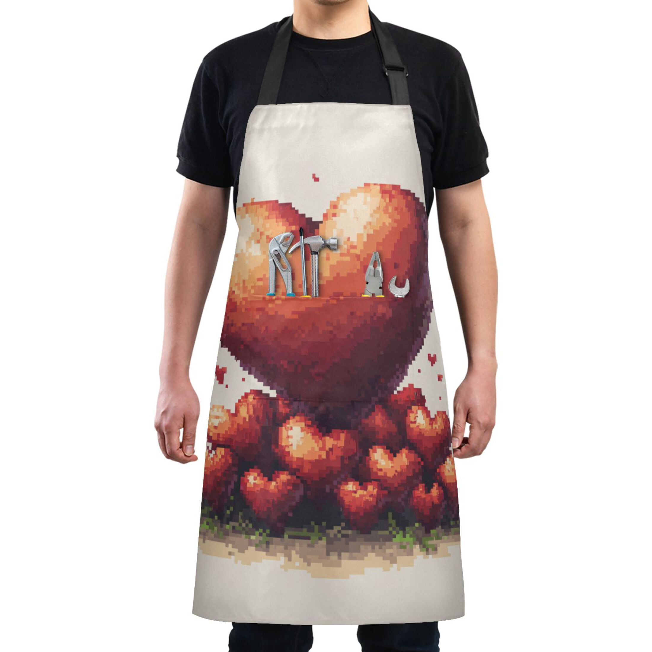 Kitchen Apron with 2 Pockets Adjustable waterproof Cooking Aprons