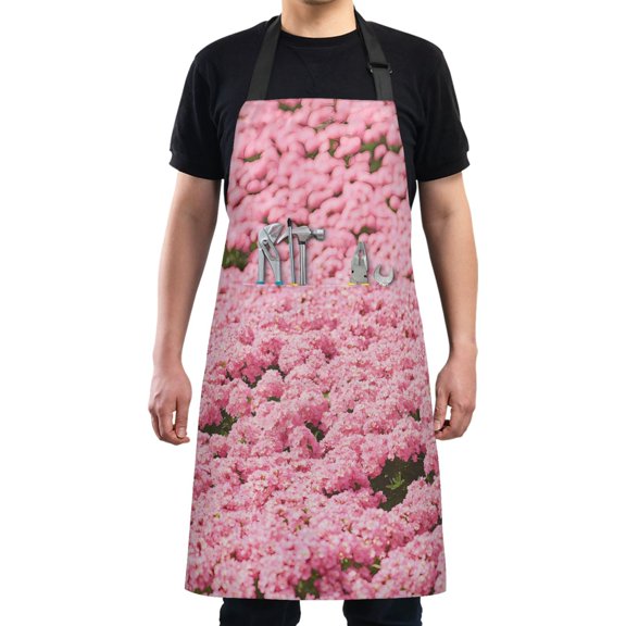 Kitchen Apron with 2 Pockets Adjustable waterproof Cooking Aprons for Women Men Chef Oriental Cherry Bloom Everywhere