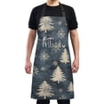 thumbnail image 1 of Kitchen Apron with 2 Pockets Adjustable waterproof Cooking Aprons for Women Men Chef Pine Tree and Snow, 1 of 7