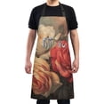thumbnail image 1 of Kitchen Apron with 2 Pockets Adjustable waterproof Cooking Aprons for Women Men Chef Red Pink Cream Rose, 1 of 7