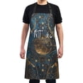 thumbnail image 1 of Kitchen Apron with 2 Pockets Adjustable waterproof Cooking Aprons for Women Men Chef Star Line, 1 of 7