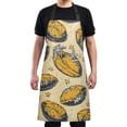 thumbnail image 1 of Kitchen Apron with 2 Pockets Adjustable waterproof Cooking Aprons for Women Men Chef Yellow Rugby and Star, 1 of 7