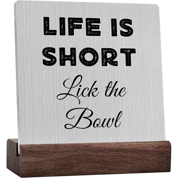 Kitchen Artwork Ceramic Table Sign Rustic Farmhouse Style Kitchen Quote Wood Home Desk Sign Decor For Presents