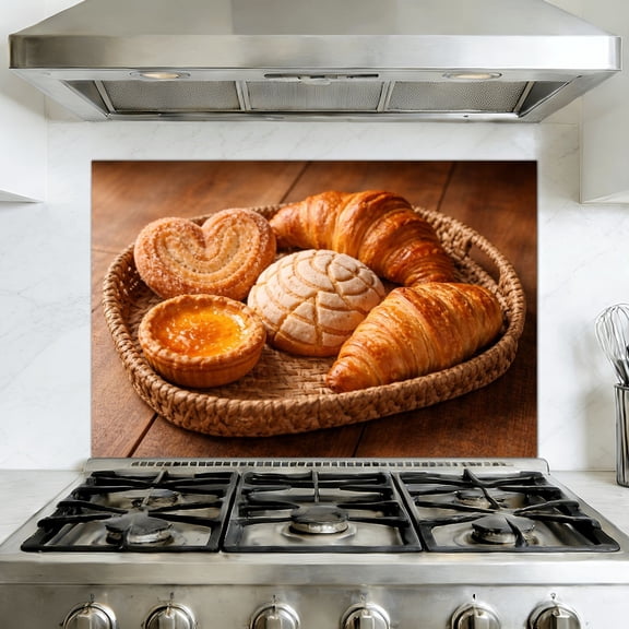 Kitchen Backsplash Peel and Stick Wall Murals mexican sweet bread mexican food Removable Mural 35.4"W x 23.6"H, Oil Proof Vinyl Wallpaper for Fireplace & Behind Stove