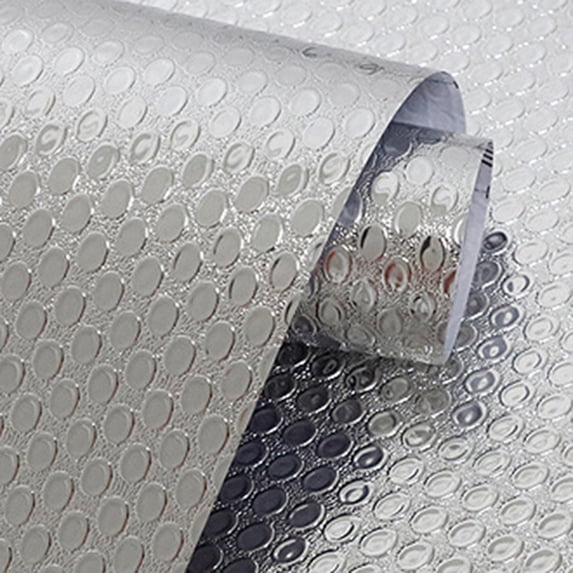 Kitchen Backsplash Stickers Wallpaper, Kitchen Stickers Self Adhesive Kitchen Aluminum Foil Stickers Oil Proof Waterproof Stove Sticker (15.7X197 Inches)