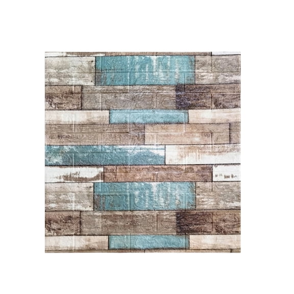 Kitchen Backsplash Tiles PeelandStick, 3D Foam Brick, 39X39 In, Moisture Blocking, Cooking Space, Off-White, 4 Pc Pack