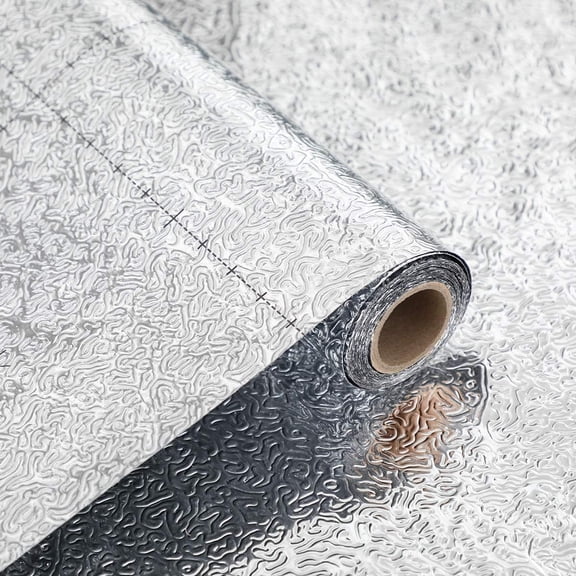 Kitchen Backsplash Wallpaper Peel and Stick  Foil Contact Paper Self Adhesive Oil-Proof Heat Resistant Wall Sticker for Countertop Drawer Liner Shelf Liner (15.74x118.11inches)