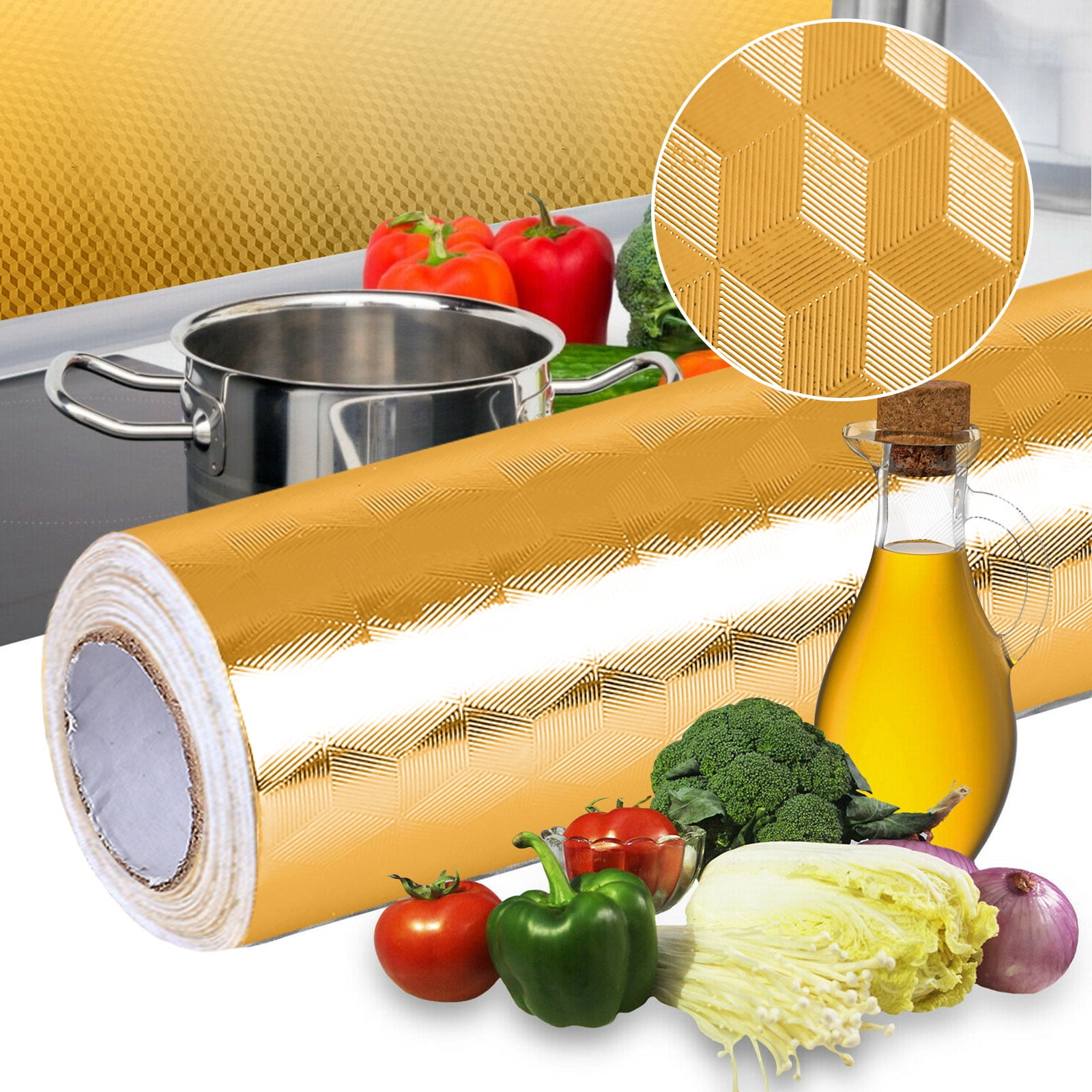 1 Roll Transparent Kitchen Oil-Proof Wall Sticker Heat-Resistant Splash  Protection Foil Antifouling Tile Film Anti-oil Sticker