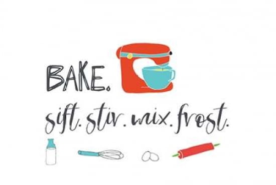 Kitchen Bake Stir Mix Canvas Art - Pamela J Wingard (24X36)