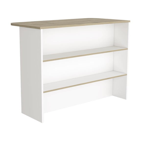 Kitchen Bar Dayton, Kitchen, White / Light Pine Light Oak + Particle Board + Particle Board