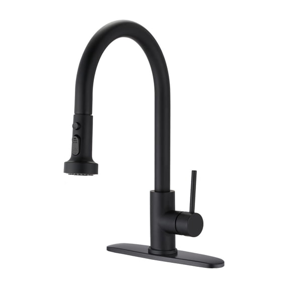 Kitchen Bar Faucets Deck Mounted Matte Black 1 or 3 Holes Manual Control