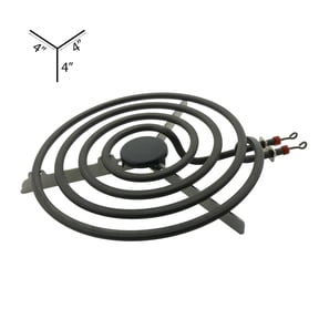 Kitchen Basics 101 WB30X253 Range Surface Element Replacement for GE Kenmore, 4 turn 8" 325503, AH244014, EA244014, PS244014, WB30X0253, WB30X5060, WB30X5095