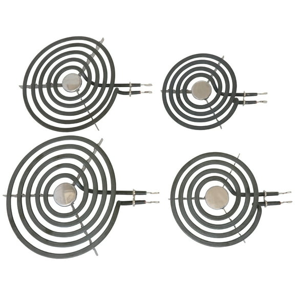 Kitchen Basics 101 WB30T10074 WB30T10078 Electric Range 4 Piece Set Surface Element Burner Kit for GE Hotpoint AP3186376, 243922, 911363, WB30T10033, AP5983743, WB30X20479, WB30X24401, PS11721464