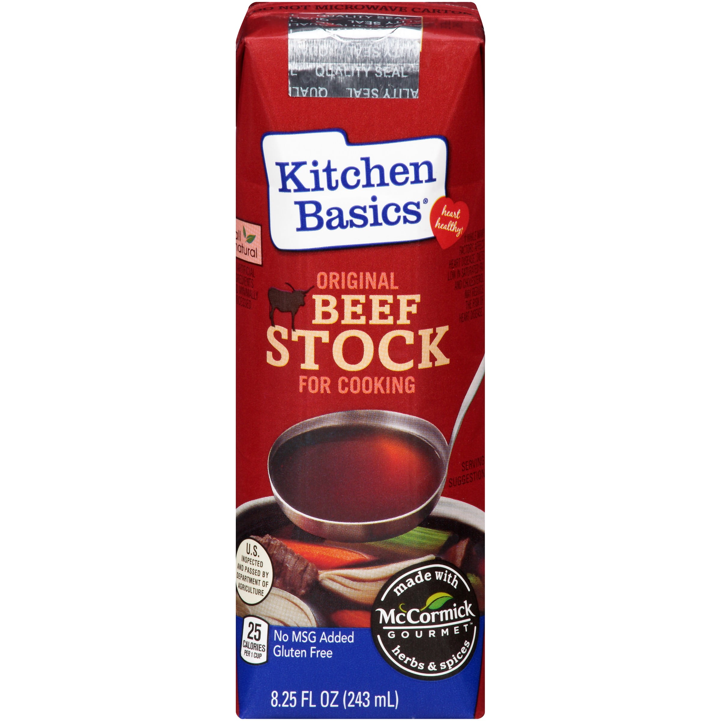 Kitchen Basics Natural Stock, Original Beef, 8.25 Oz - Walmart.com