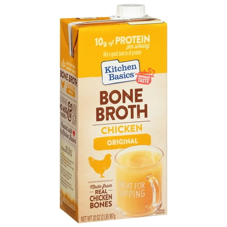 Kitchen Basics Original Chicken Bone Broth (Keto Friendly), 32 Fl Oz