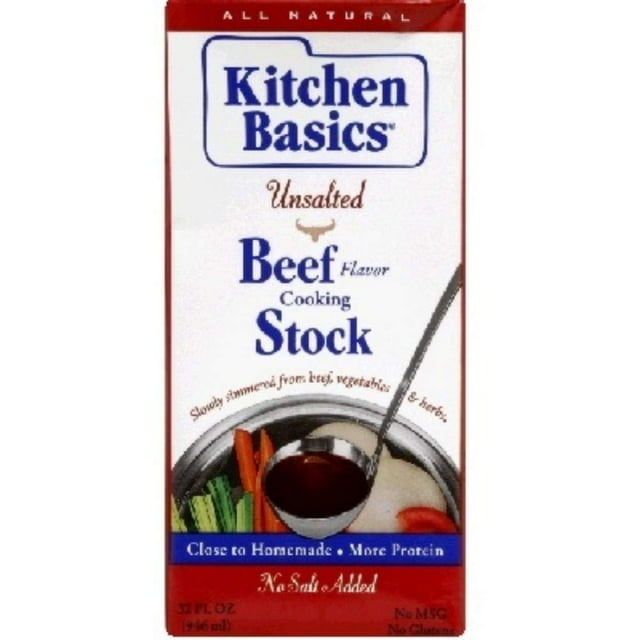 Kitchen Basics Unsalted Beef Stock, 32 Ounce 12 per case.12