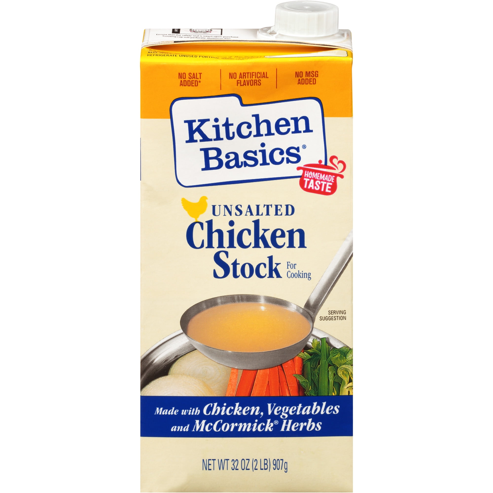 Kitchen Basics Unsalted Chicken Stock, 32 fl oz