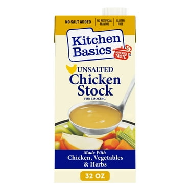 Kitchen Basics Unsalted Chicken Stock, 32 oz Carton