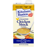 Kitchen Basics Unsalted Chicken Stock, 32 oz Carton