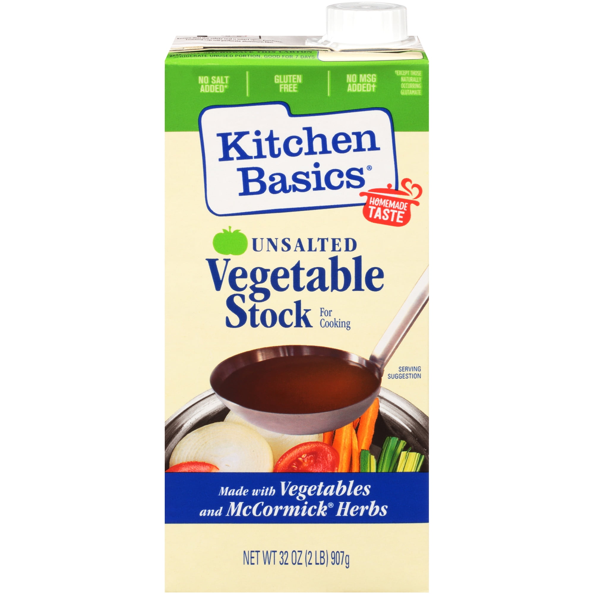 Kitchen Basics Unsalted Vegetable Stock, 32 fl oz
