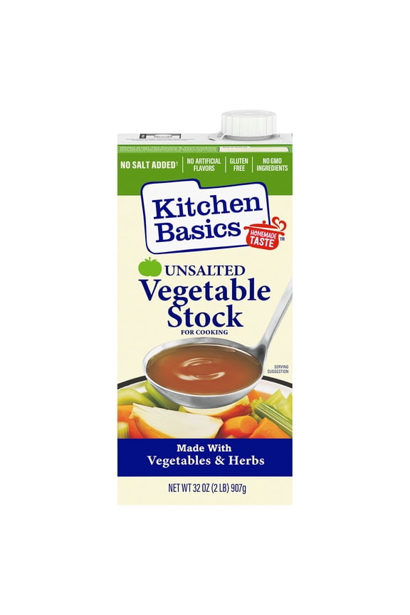 Unsalted Vegetable Stock, 32 oz Carton